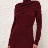Rebellion Draped Merino Top Burgundy Online Rebellion Draped Merino Top Burgundy Online