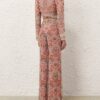 Rebellion Flare Kalhoty Rust Floral Online
