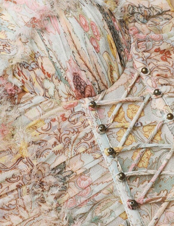 Rebellion Frayed Mini šaty v mintové květinové barvě online Rebellion Frayed Mini šaty v mintové květinové barvě online