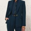 Rebellion Tailored Blazer Teal Online Rebellion Tailored Blazer Teal Online