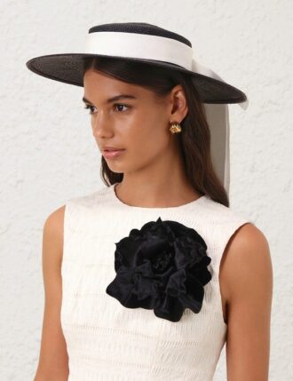 Slaměný klobouk v černé barvě online