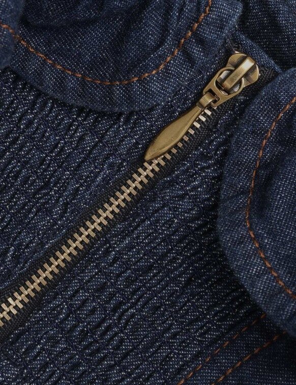 Top z džínsoviny s volánky Aster v barvě Ink Online Top z džínsoviny s volánky Aster v barvě Ink Online