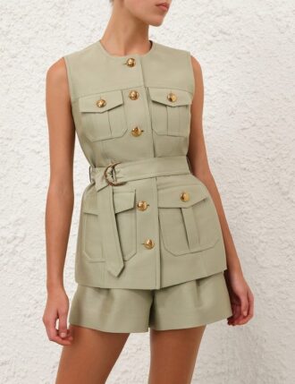 Vesta Luna z vlny a hedvábí v barvě palmy online