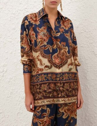 Volná košile Aster v námořnické modré barvě Jacobean online Volná košile Aster v námořnické modré barvě Jacobean online