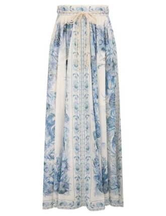 Wanderlust A-Line Maxi Sukně Blue Toile Online Wanderlust A-Line Maxi Sukně Blue Toile Online